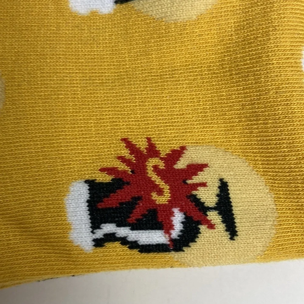 Sock It To Me NWT Yellow Beer Brew Master Crew Socks Novelty Beer Crawl Brewery